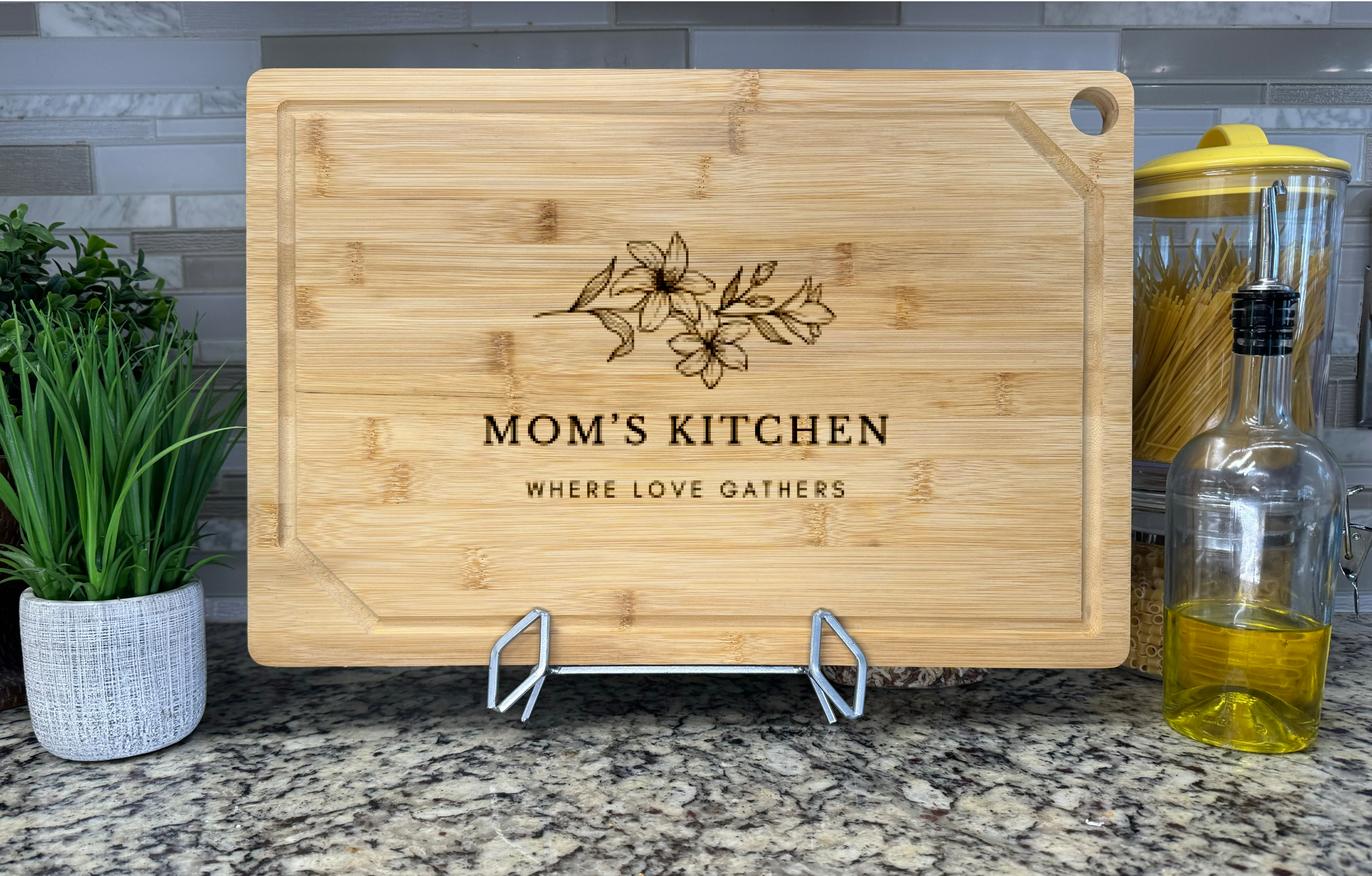 Mom's Kitchen Bamboo Cutting Board - 1402