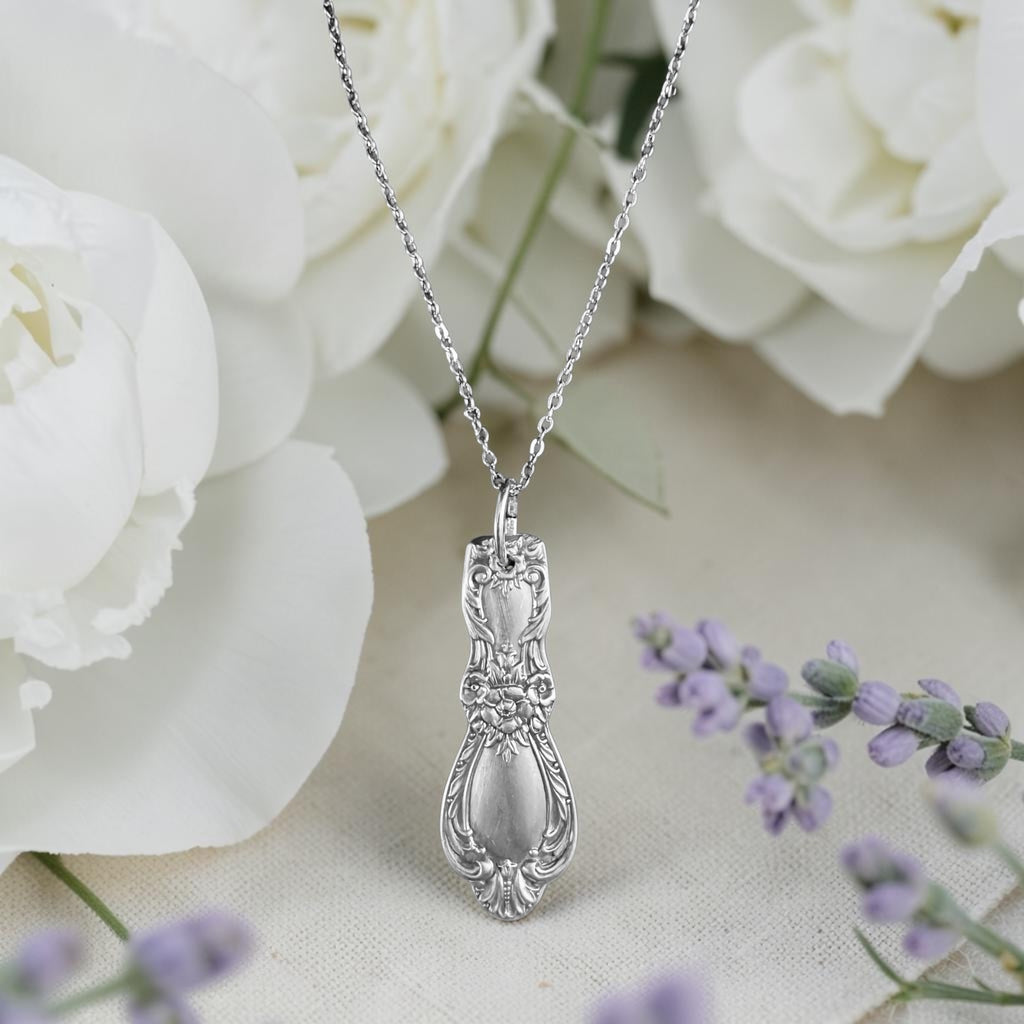 Victorian Bouquet Necklace- Size 24 inch chain - 2104