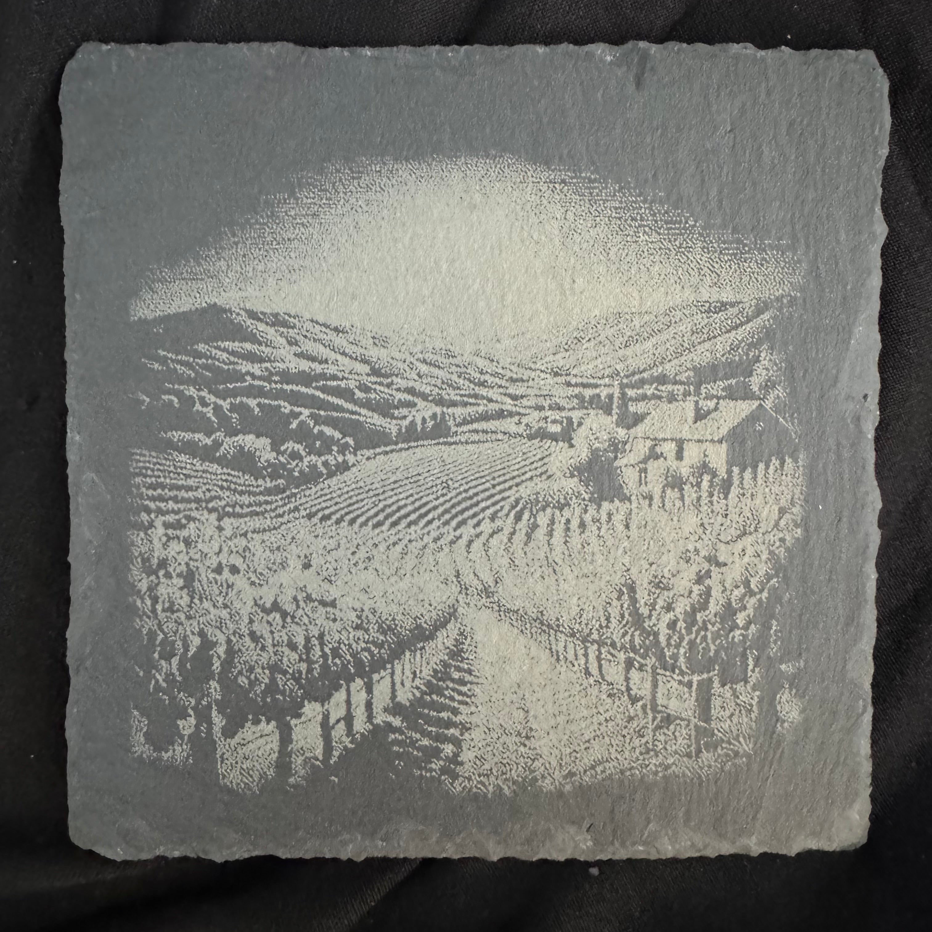 Wine Valley - Slate Coaster - 4x4 - 1803